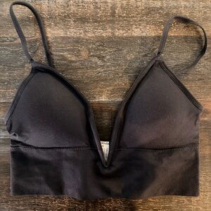 Black Deep Plunge Bralette